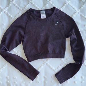 Women's Gymshark Longsleeve cropped purple top